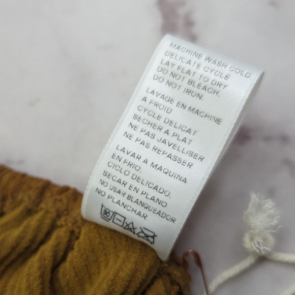 Good American Swim Top Women Brown Bronze Crinkle Tiny Ties Bikini - Picture 4 of 10